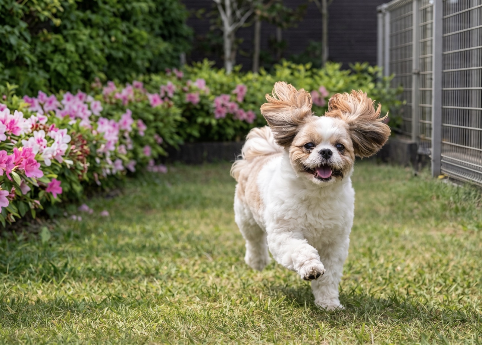 ドッグランで過ごす犬